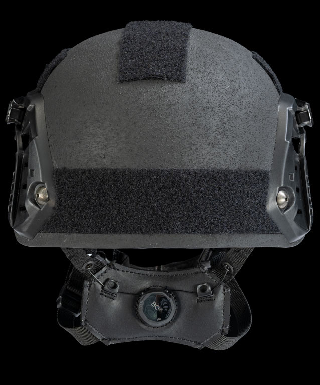 operator elite helmet back view in black